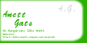 anett gats business card